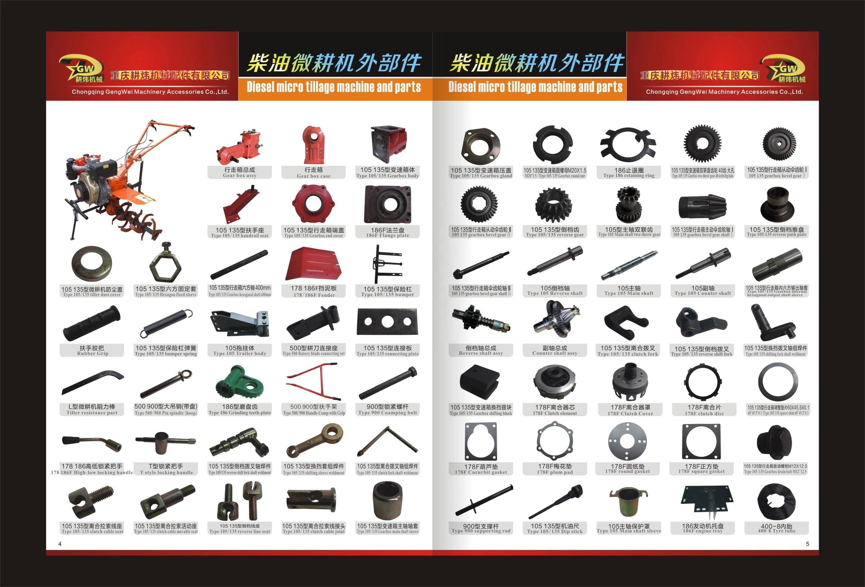 cultivator parts 500/900 type transmission gear chongqing