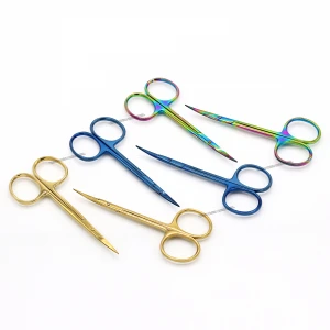 Curved Scissors For False Eyelashes   Eyelash Trimming Custom Label Scissors
