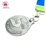 custom 2d engrave antique silver old sports running medals