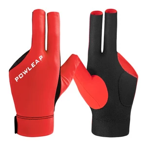 Custom Best Quality 3 Fingers Billiards Glove Snooker Cue Shooters Gloves Cue Billiard Glove Pool Table Gloves Factory