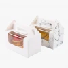 Custom brown kraft Craft paper food cake box with window