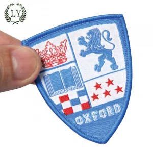 Custom Design School Uniform Woven Badges and Sport Football Teams Clothing Woven Patches