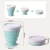Custom FDA Grade portable logo print travel camping 200ML silicone collapsible drink cup with plastic lid