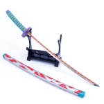 Custom Japanese Anime  Demon Slayer Sword: Kimetsu no Yaiba Samurai Sword Toy Sword Metal Crafts by Kimetsu
