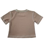 Custom Kids Fashion Latest Design Contrast Stitch T-shirt High Quality Cotton Reverse Stitching Tee Printing Letter T Shirt