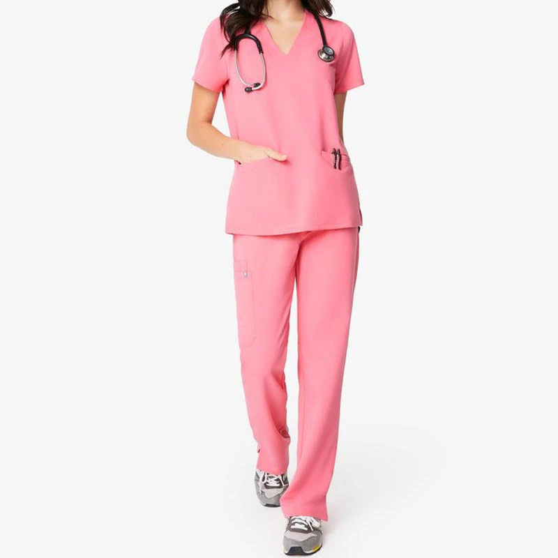 custom label Wholesale stretch Operating room Nurse wear Medical hospital nursing uniform surgical scrub suit