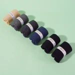 Custom logo anti bacterial special knitted organic cotton yarns business socks crew for men or women