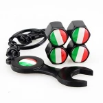 custom logo auto spare parts Black Color wheel Tire valve caps with wrench