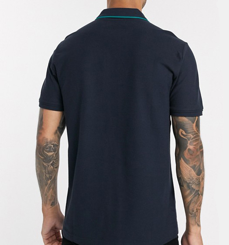 Custom logo design embroidery polo t shirt short sleeve plain color block polo shirt men