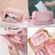 Import Custom Logo Wholesale Waterproof Pink Transparent PVC Clear Cosmetic Bags Case Set Women Travel Makeup Toiletry Bag With Handle from China