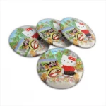 Custom Pattern Printed Round Shaped Tin Button Badges