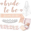 Custom Rose Gold Bachelorette Party Supplies Kit Bridal Shower Party Supplies Bride To Be Sash Tattoo Bride Party Supplies Kits
