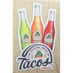 custom shape high quality CMYK printing embossed big aluminum metal sign tin plate