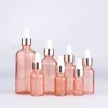 Custom Spraying Translucent Rose Gold Dropper Bottle Serum Bottles With Dropper