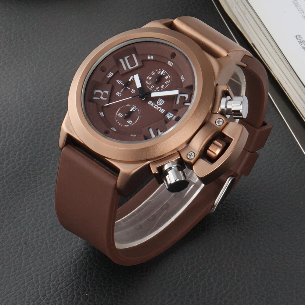 Customized casual fashion mens leather watch