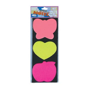 Customized die cut shaped sticky note set for school and office supply , sticky note supplier in China