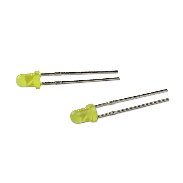 Customized Electronic Components Light Emitting Diodes LED Diode Round Head Yellow Green Color 3mm LAMP LED 1.8V~2.4V 570-575nm