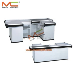 customized electronic supermarket checkout counter, check out table