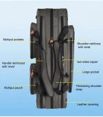 Customized extra large capacity waterproof duffel fishing travel bag, outdoor storage hunting fishing rod case pouch bag kits