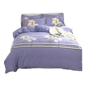 Customized flower design print bedding bed sheet  comforter set  luxury for duvet cover