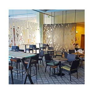 Customized High Quality Decorative Metal Room Divider Laser Cut Restaurant Wall Divider