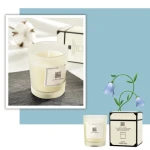Customized Logo Aromatherapy Handmade Natural Soy Wax Plain White Vanilla Scented Candle in Glass Jar incense & incense holders