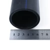 Customized size diameter PE pipe wholesale High quality environmental protection black PE water supply pipe with blue stripes