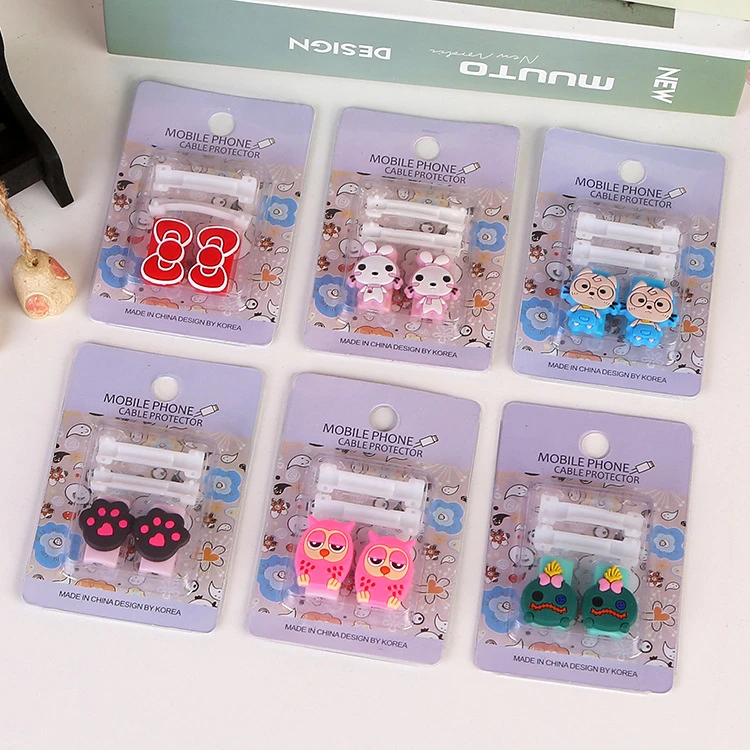 Cute Cartoon Cable Winder  USB Charging Protector  Cable Protector