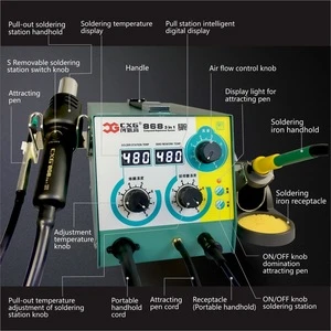 CXG-868 Integrated Maintenance System 3 in 1 Soldering Station +Heat Gun+Extractor