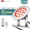 DC24V 12W SS316L IP68 Structure Waterproof RGB External Control  Led Swimming Pool Underwater Light