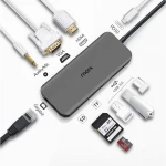 Desk usb hub USB Type C Universal Notebook Docking Station with DP VGA USB3.0 USB2.0 Gigabit Ethernet SD