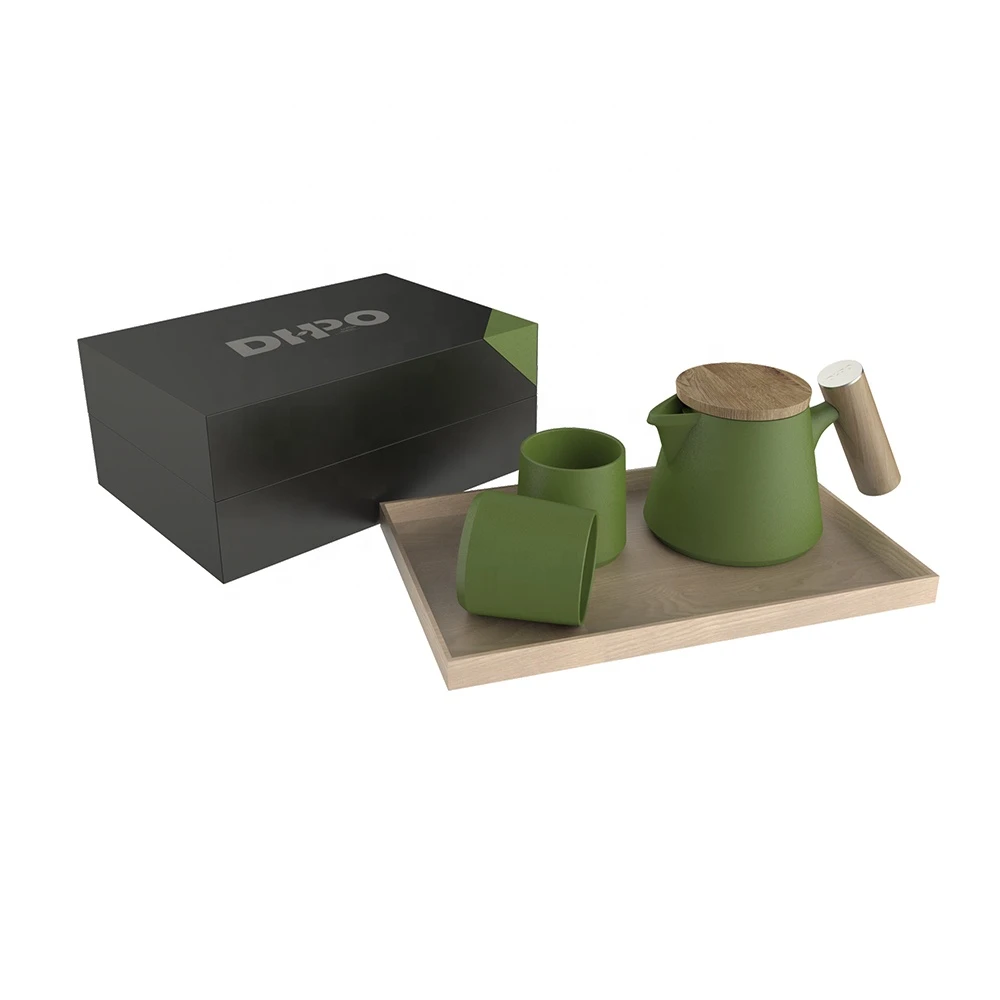 DHPO 600ml wholesale ceramic oriental teapot set with gift box
