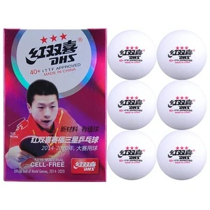 DHS Saifu 6pcs/box ITTF 2014 ~ 2020 World Professional Match ABS 3 Star White Table Tennis Balls