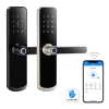 digital door lock fingerprint alexa compatible smart handle lock BLE app electronic door lock smart