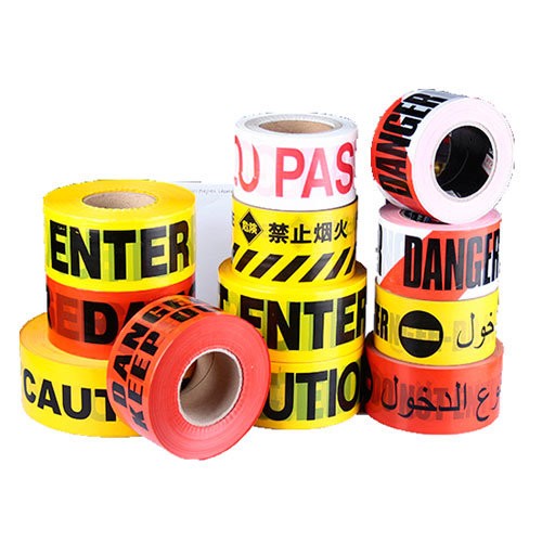 Dingfei Hot Sale Customize Printed PE Warning Tape Signal No Adhesion For Safety  Barrier