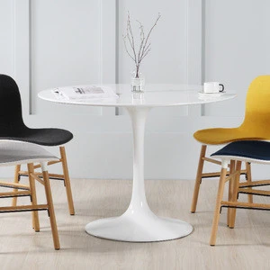 Dining Table Home Furniture Living Room White MDF Metal Round Modern Restaurant Dinning Dining+Tables Set Tulip Dining Table