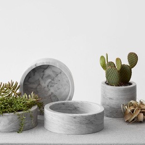 Direct Manufacturer Custom Size Stone Marble Plant Pots