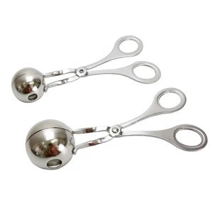 DIY Kitchen Cooking Non-Stick Stainless Steel Meatball Maker Meat Baller Spoon Scoop