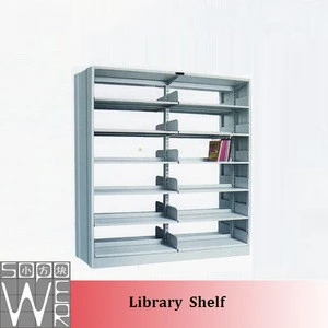 double-column metal movable modern library bookshelf