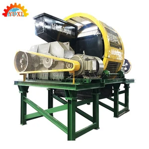 Double Shaft Rubber Shoes Crusher Tire Crushing Plant Used Car Tire Crusher Machine For Sale