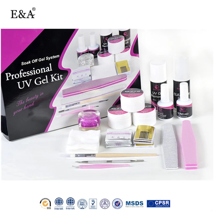 EA nail glitter uv gel extension kit manicure for salon or DIY nail manicure set kit professional nail kit