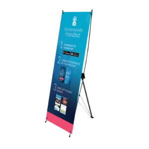 Economic Outdoor Aluminum Material X Stand Display Banner for Advertising Post
