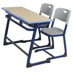 Education Furniture School Double Desk And Chair