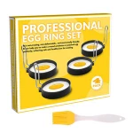 Egg Ring 3 Inch Stainless Steel Omelet Mold Cooking Non-Stick Round Pancake Ring Metal Kitchen Cooking Egg Ring