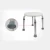 Import Elderly aluminium alloy adjustable plastic toilet shower bath stool chair without backrest for old man in bathroom from China