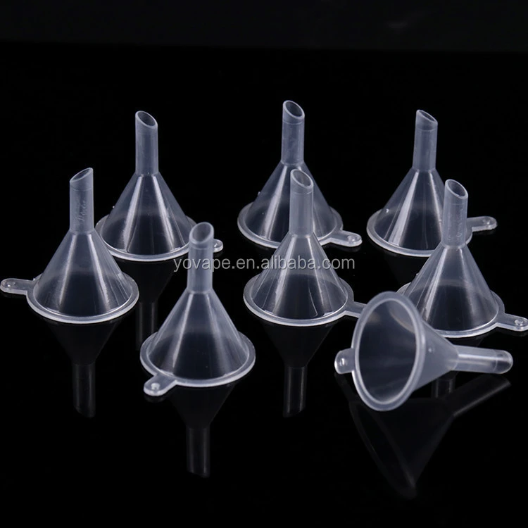 Empty filling/refillable funnel glass or plastic bottles used for e liquid/essential oil small mini plastic PP separatory funnel
