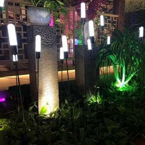 Engineering customization outdoor decoration led fiber optic lamp solar garden light