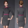 European And American Office Ladies Bodycon Lapel Dress OL Mini Dress M/L/XL/XXL