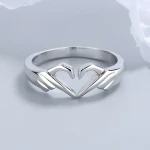 European and American romantic hands than heart ring geometric palm love gesture lovers fashion ring wholesale
