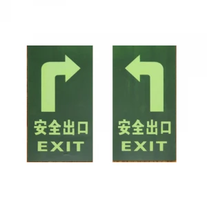 Factory customized emergency exit fire sign self luminous warning sign Logo stickers Safety exit sign